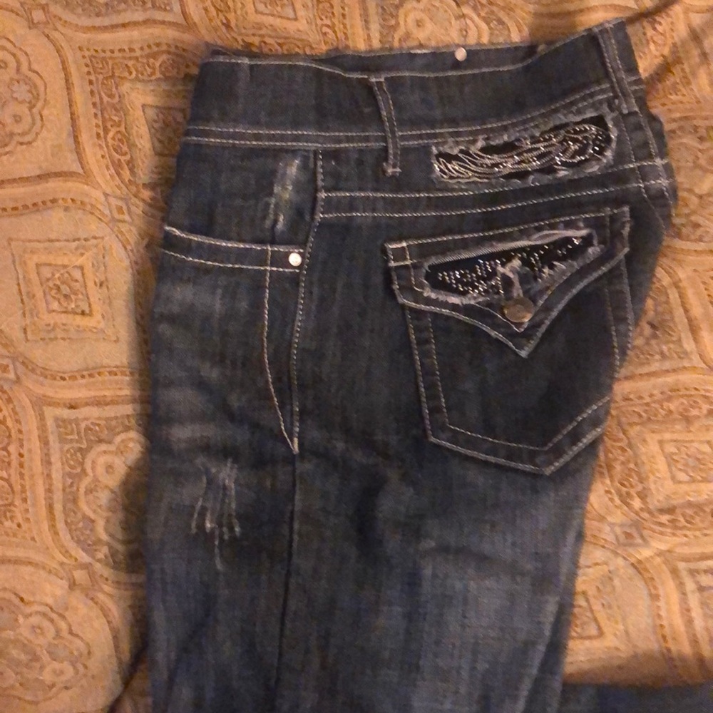 Red Rivet sparkle Jeans - Picture 4 of 8